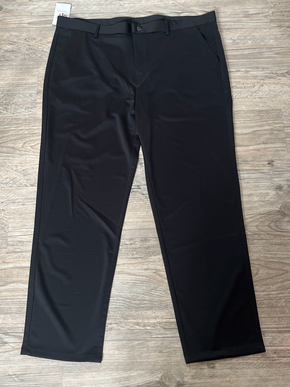 New Timeless Men Stretch Dress Pants 44/30 Black Straight Fit Performance